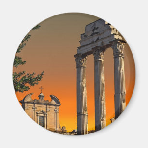 Imán Roma - ruinas del templo en el foro Romanum