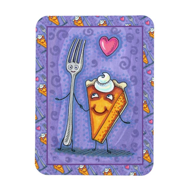 IMÁN ROMANCE DE FORK & PUMPKIN (Vertical)