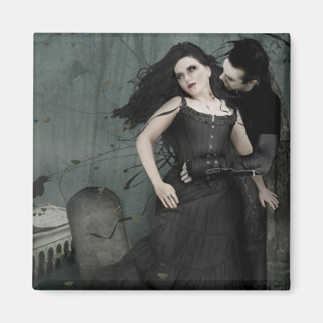 Imán Romance del corazón negro (Frente)