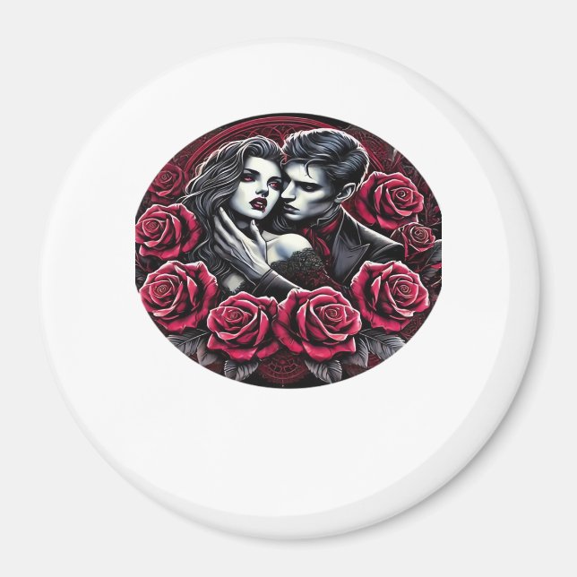 Imán Romance Gótico Vampírico – Hasta que la Muerte nos (Frente)