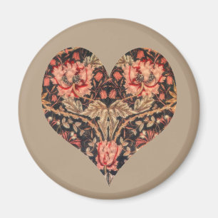 Imán Romance vintage Floral Heart