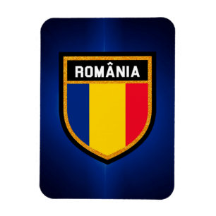 Imán Romania Flag