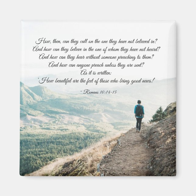 Imán Romanos 10:14-15 ¿Cómo le llamarán? (Frente)