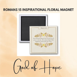 Imán Romanos 15 Dios de la Esperanza Floral Inspiradora