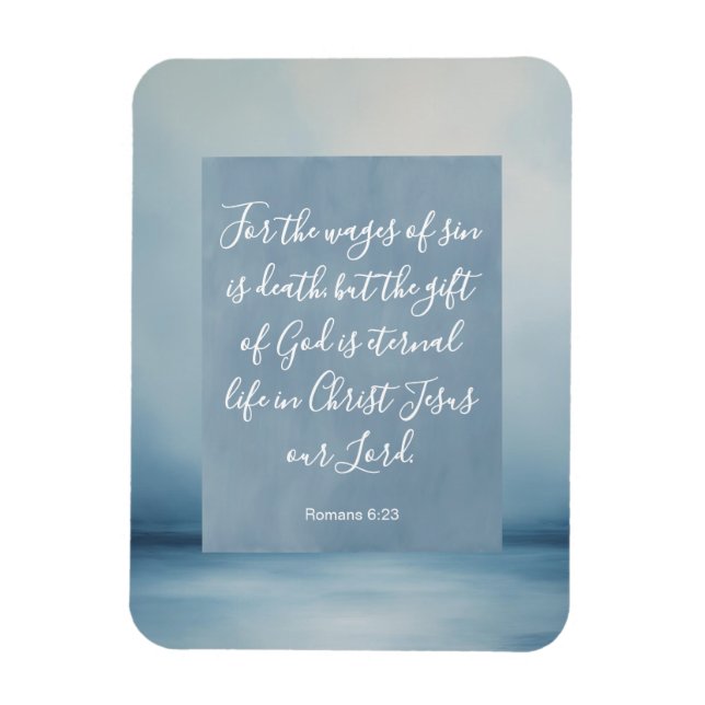 Imán Romanos 6:23 Versículo Bíblico Personalizable (Vertical)