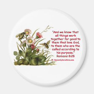 Imán Romanos 8:28 Motif de abeja