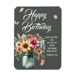 Imán Romans 10:15 Birthday Greeting Magnet