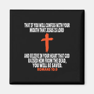 Imán Romans 10_9 Versículos de la Biblia Escrituras Tan