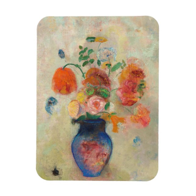 Imán Romantic Flower Vase - Odilon Redon (Vertical)