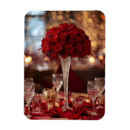 Imán Romantic Red Rose Valentine Decorative Photo