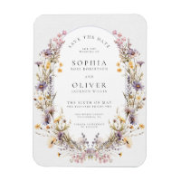 Romántica flor silvestre salva la fecha