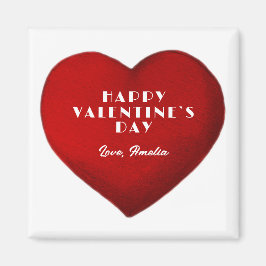 Imán Romántico nombre de corazón rojo Feliz Día de San 