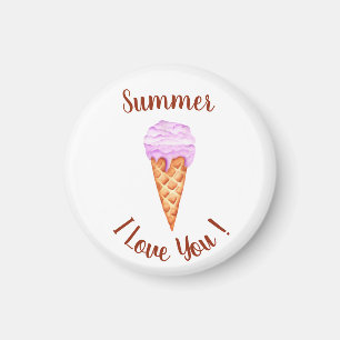Imán Romántico Te Amo Ice Cream Birday Magnet