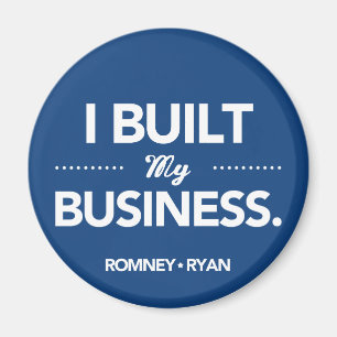 Imán Romney Ryan construí mi negocio (azul)