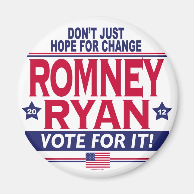 Imán Romney Ryan Hope Change (Frente)