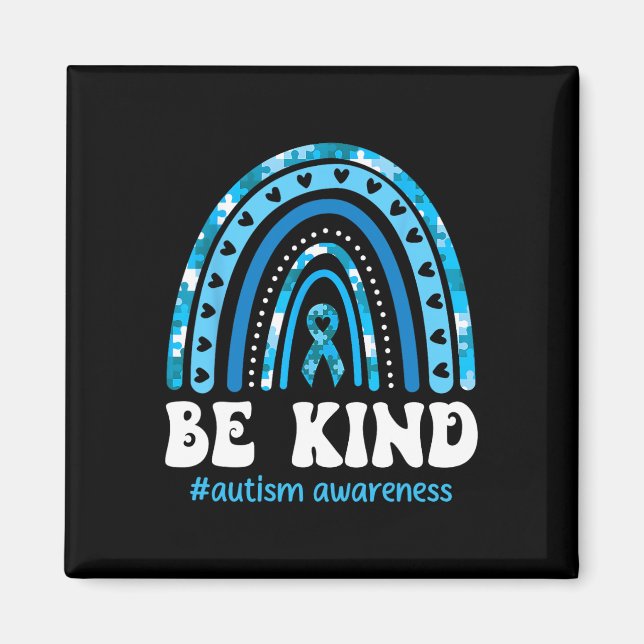 Imán Rompecabezas de Conciencia del Autismo Amable Arco (Frente)