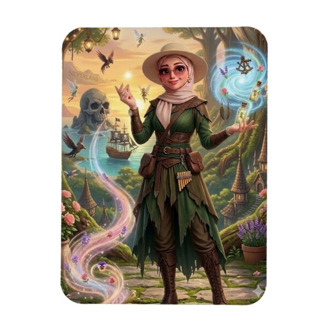 Imán Rompecabezas de fantasía del bosque encantado (Vertical)