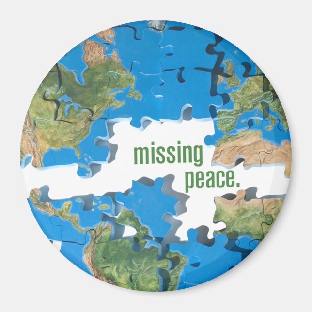 Imán Rompecabezas de la Paz Mundial (Frente)