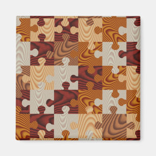 Imán Rompecabezas de madera falsa