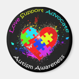 Imán Rompecabezas del autismo en el corazón