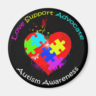 Imán Rompecabezas del autismo en el corazón