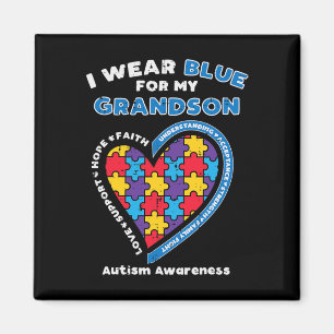 Imán Rompecabezas, llevo el azul nieto, autismo, concie