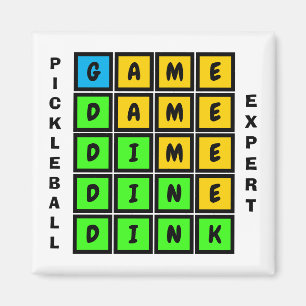 Imán Rompecabezas WORD JUEGO DINK Pickleball