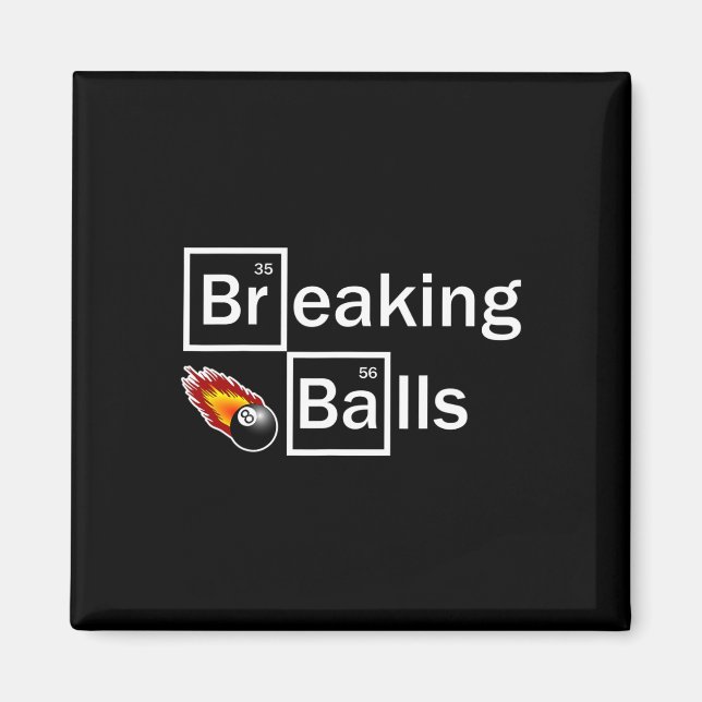 Imán Rompiendo billar de Billiard Player Snooker 8 Ball (Frente)