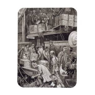 Imán Rompiendo bulto a bordo de una nave del té en el