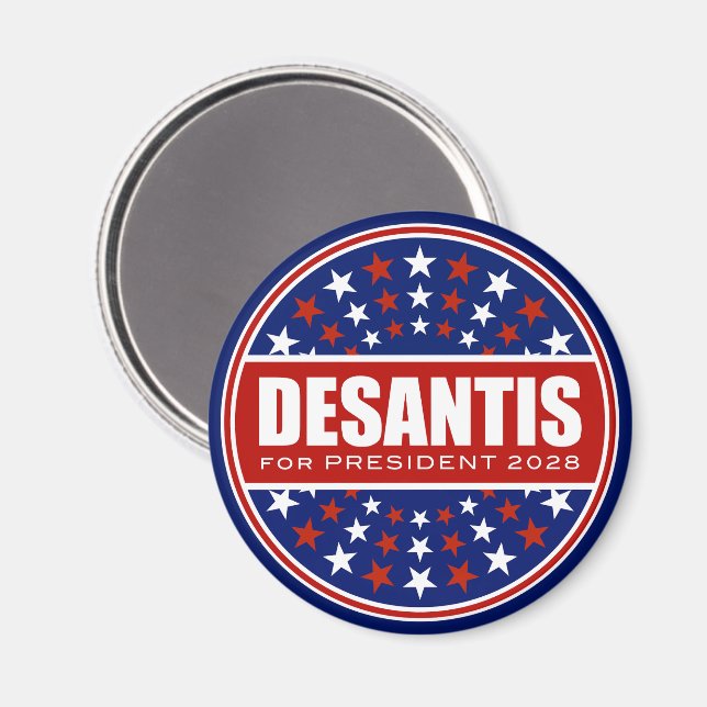 Imán Ron DeSantis Presidente 2028 (Anverso/Reverso)