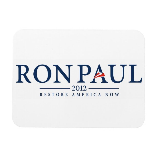 Imán ron paul 2012 logo electoral del presidente de ee. (Horizontal)