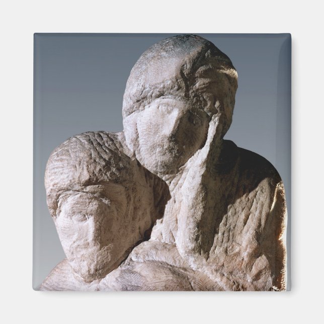 Imán Rondanini Pieta, detalle de las cabezas de Cristo (Frente)