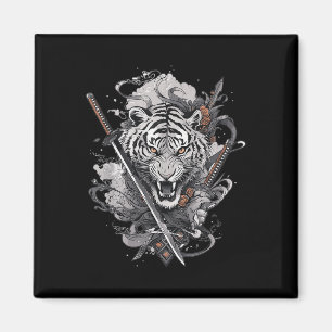 Imán Rondón de Samurai Japonés Sword Katana Japan Tiger