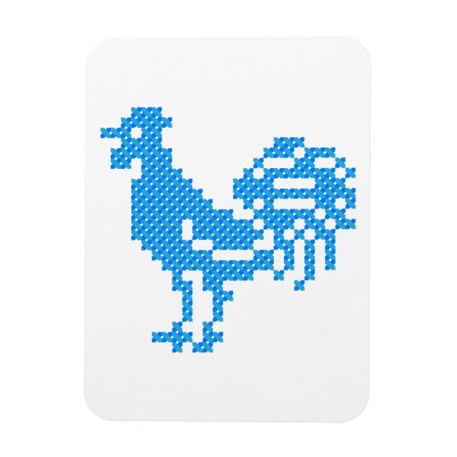 Imán Rooster azul (Vertical)