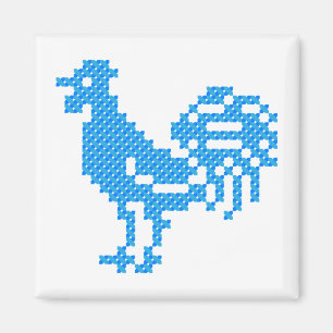 Imán Rooster azul