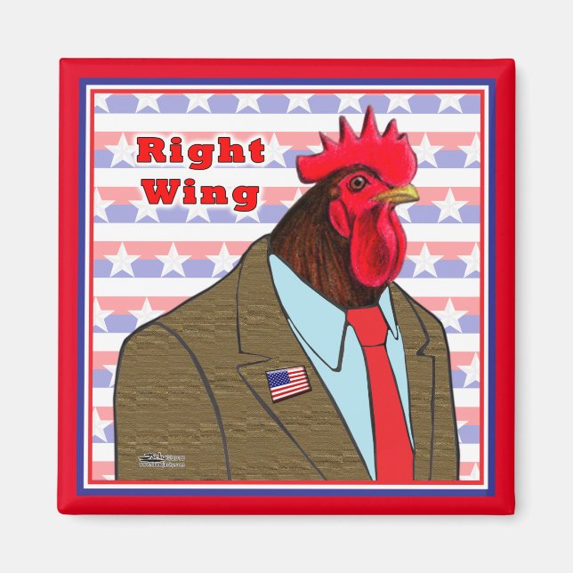 Imán Rooster de ala derecha (Frente)