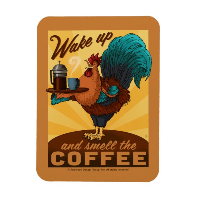 Imán Rooster - Despierta y Huele el café (Vertical)