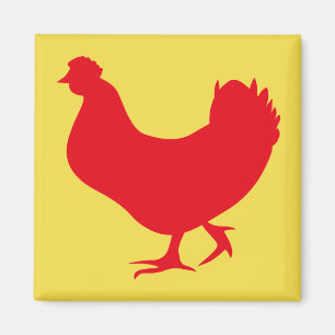 Imán Rooster Silhouette