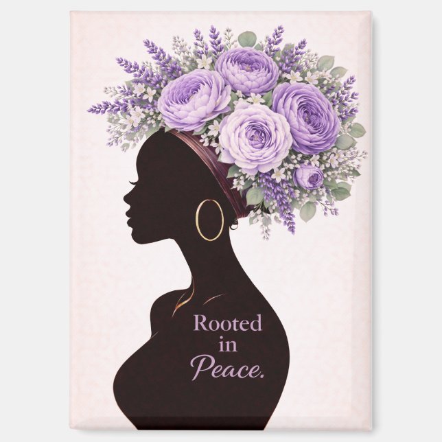 Imán Rooted in Peace Inspirational Magnet  (Anverso)