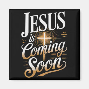 Imán Ropa Cristiana Prémium Bold Jesús Está Viniendo Pr