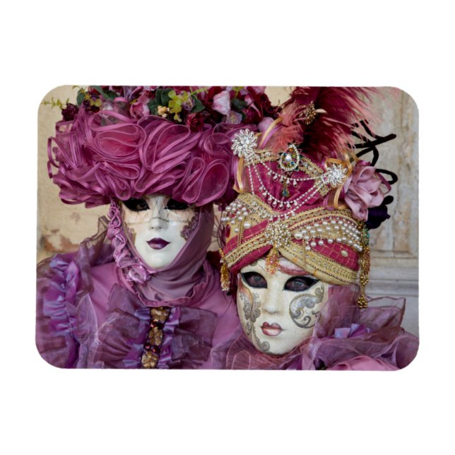 Imán Ropa de carnaval morado, Venecia (Horizontal)