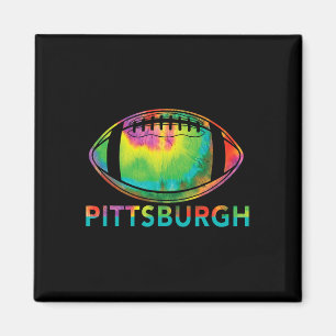 Imán Ropa de diseño de fútbol genial Tie Dye Pittsburgh