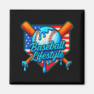 Imán Ropa de estilo de vida de béisbol 101 para jóvenes