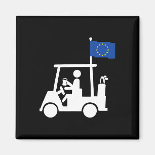 Imán Ropa de Golf Patriótica Eu Carrito de Golf Bandera