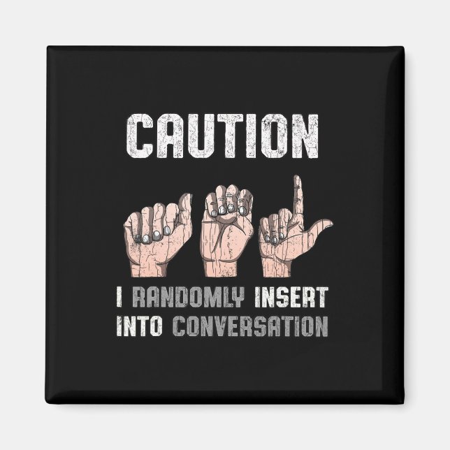 Imán Ropa De Idiomas Concienciación Para Sordos Y Diver (Frente)