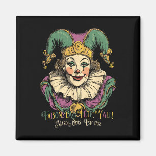 Imán Ropa de Masque Mardi Trajes Mardi Gras Vintage C