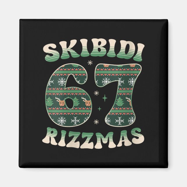 Imán Ropa de mujer Skibidi Rizzmas 67 Seis Siete Meme F (Frente)