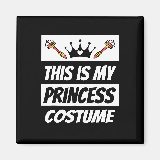 Imán Ropa de princesa retro disfraz de Halloween (Frente)