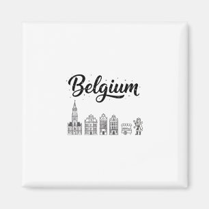 Imán Ropa de viaje de la silueta de Bélgica vacaciones