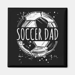 Imán Ropa del Día del Padre Vintage Angustiado Papá Fut